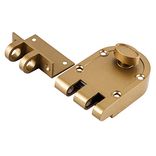 Sumbin Guard Security Heavy Jimmy Proof Deadbolt,Door Lock Single Cylinder For Entry Door Gold Finish #TOP2