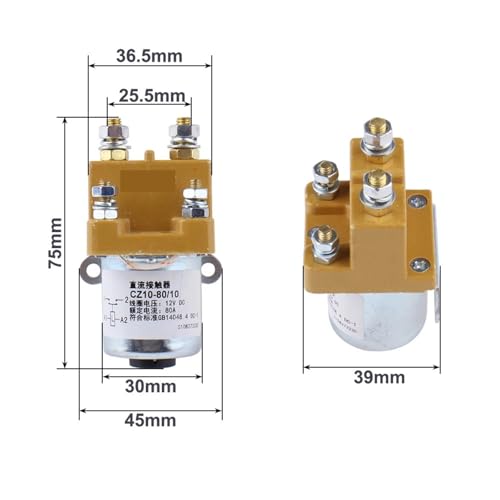 Contacteur CC haute performance 80A 24V pour systèmes de commande stables
