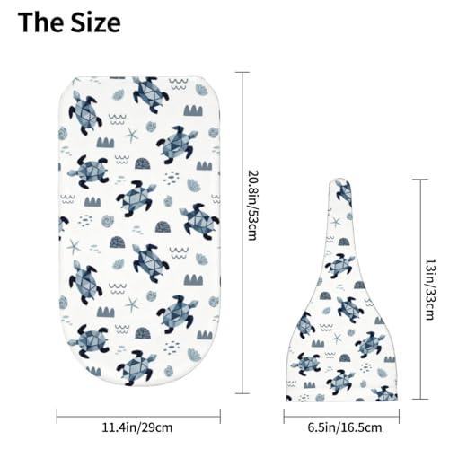 Image of Lcokin Sea Turtle Baby Stuff Swaddle Blanket Set with Beanie Hat for Boys and Girls Shower Gift