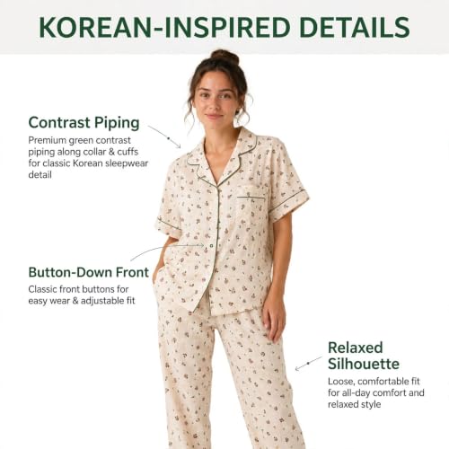 Image of MAU ANUBE Women's Cotton Korean 2pc Night Suit Set