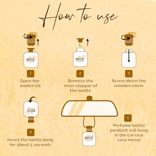 Image of Car Air Freshener Diffuser, Vanilla Cream Aromatherapy, Natural Fragrance Oil, Long Lasting, By Bootleg Collection, Made in USA