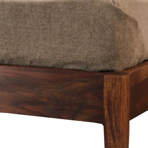 Image of Bed Solid Sheesham Wood for Your Bedroom Delivery Condition-DIY(Do-It-Yourself) Solid Wood Single Bed (Finish Color - Walnut Finish, Delivery Condition - DIY(Do-It-Yourself))