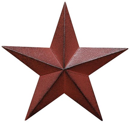 Grace HomeMetal Patrotic Old Glory American Flag Barn Star July of 4th Americana Oudoor Decoration(12"-Burgundy)