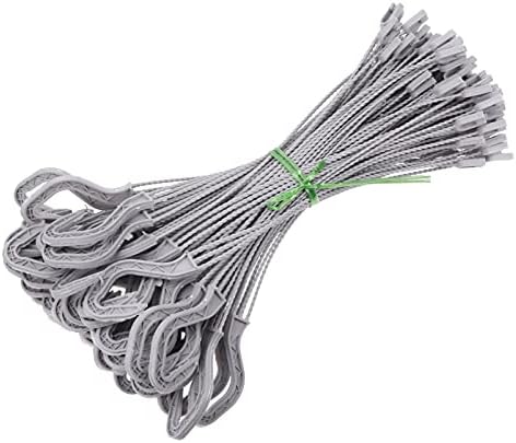 Hemoton 50pcs Plant Hanger Hook Plastic Plant Hanging Basket Flower Plant Pot Replacement Chain Hanger for Bird Feeder Planters Lanterns Ornaments White