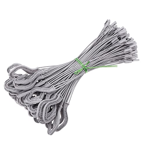 Hemoton 50Pcs Plant Hanger Hook Plastic Plant Hanging Basket Flower Plant Pot Replacement Chain Hanger For Bird Feeder Planters Lanterns Ornaments White #TOP3