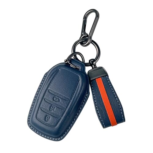 Image of keyzone Royal Leather Key Cover for Toyota Fortuner, Legender, Innova HyCross, Land Cruiser, 3-Button Smart Key