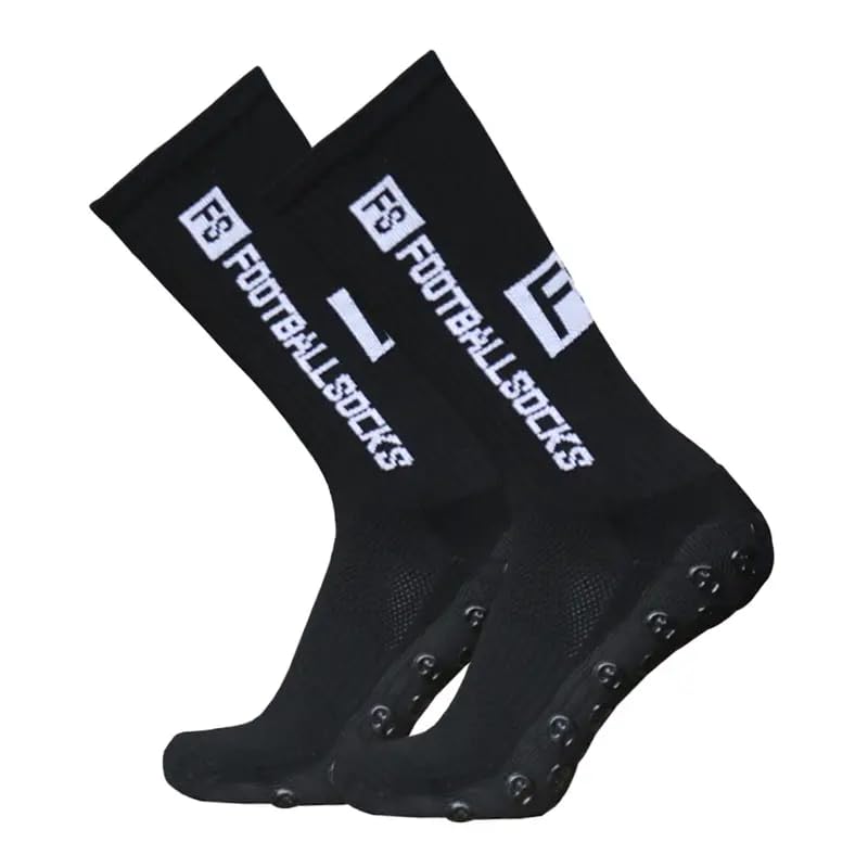 Image of Anti-Slip Sports Socks with Rubber Grip - High-Tech Breathable Cricket, Football, Yoga Socks for Men & Women | Athletic Socks for Gym, Running