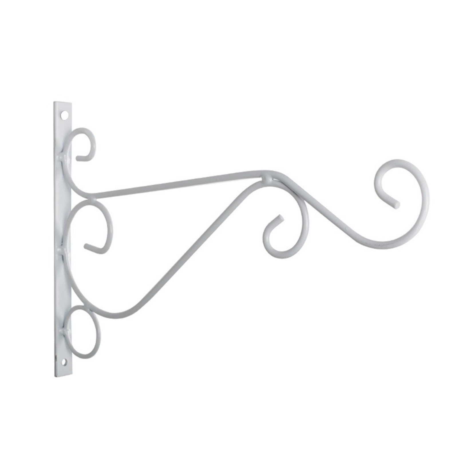 YUPLIODSX Hanging Basket Bracket Hanging Flower Basket Brackets Bird Home Decoration Garden Plant Hanger Hook Indoor Outdoor Garden Backyard(1L-White)