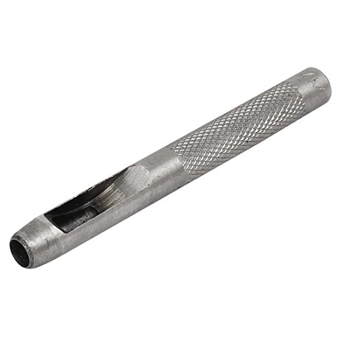uxcell Leather Knurled Shank Gasket Strap Belt Hollow Hole Punch 6mm Dia