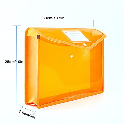 7 Pack Document Folder A4 Waterproof Transparent Document Bag Expanding File Wallet Document Folder Organizers Bags #TOP1