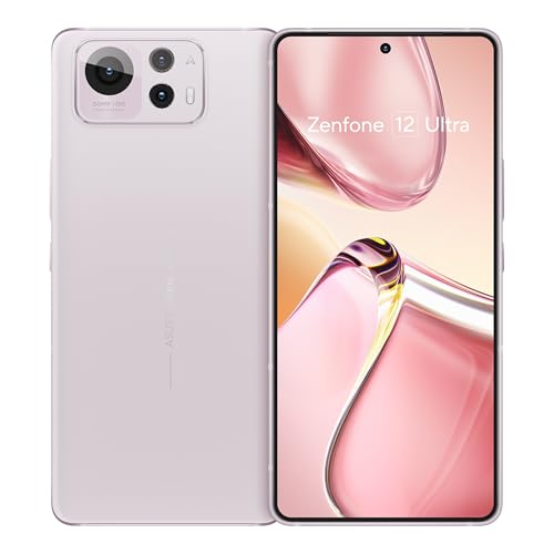 ASUS Zenfone 12 Ultra, Oficial UE, Blanco Cerezo, 16GB de RAM, 512GB de Memoria, Snapdragon 8 Gen Elite, 6.78' AMOLED 144Hz, 50MP cámara con Gimbal
