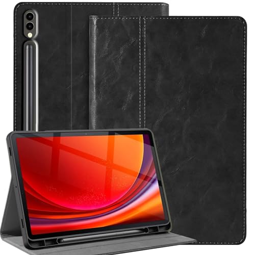 Étui cuir pour Galaxy Tab S9 Ultra idéal pour travailler au bureau et en voyage