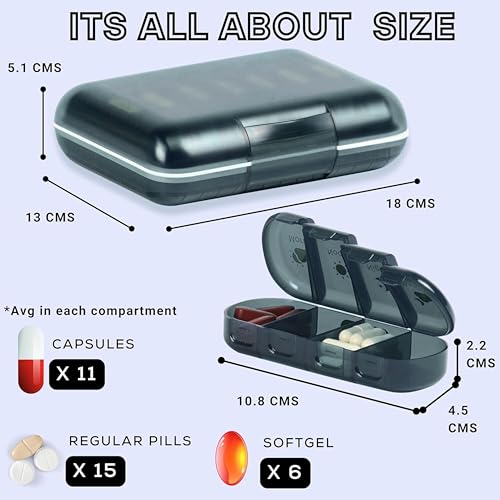 Image of Premium Unbreakable Medicine storage organizer- Waterproof Medicine organizer box- Medicine Box, 7 days Medicine Box For Home-Large Pill Organizer Box Case