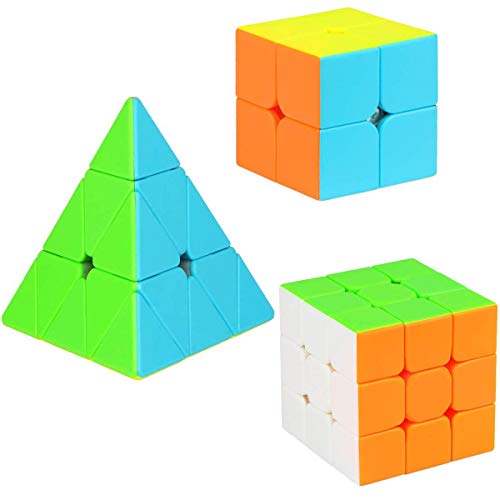 Image of MoYu Rubik Cube Puzzle Toy Game 3D Speed Cube, Stickerless Kids Puzzle Cube, Smooth Turning ABS Brain Teaser Toy for Kids and Adults (2x3xPyramid)