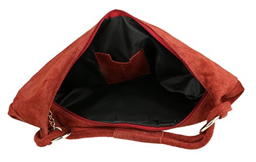 Image of Girly HandBags Womens Hobo Italian Suede Genuine Leather Shoulder Bag