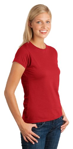 Gildan Junior Girls Softstyle t-Shirt. (Azalea) (Medium)2