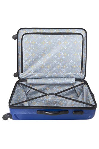 Image of Safari Thorium Stubble Combo Set of 3 Blue Small, Medium & Large Check-in 4 Wheel Hard Suitcase