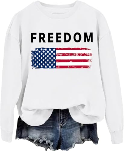 Freedom Sweatshirt& Hoodie For Men Women, Freedom Liberty Theme Crewneck Long Sleeve Shirts