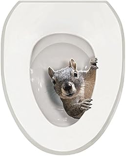 WHAT ON EARTH Exclusive It's a Squirrel! Toilet Seat Lid Tattoo Cover