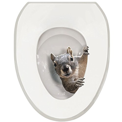 WHAT ON EARTH Exclusive It's a Squirrel! Toilet Seat Lid Tattoo Cover