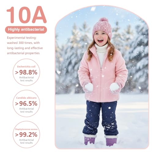 Image of SANNIDHI Kids Fleece Warm Coat, Zip-Up Long Sleeve Jacket with Pockets, High Collar Design, Fashion Outerwear Jacket for Boys & Girls, Ideal for Fall Winter Coat