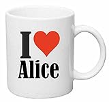 I Love Alice Kaffee Tasse diese Kaffee Tasse ist der ideale Begleiter im Büro, beim Frühstück oder zur Tea Time
