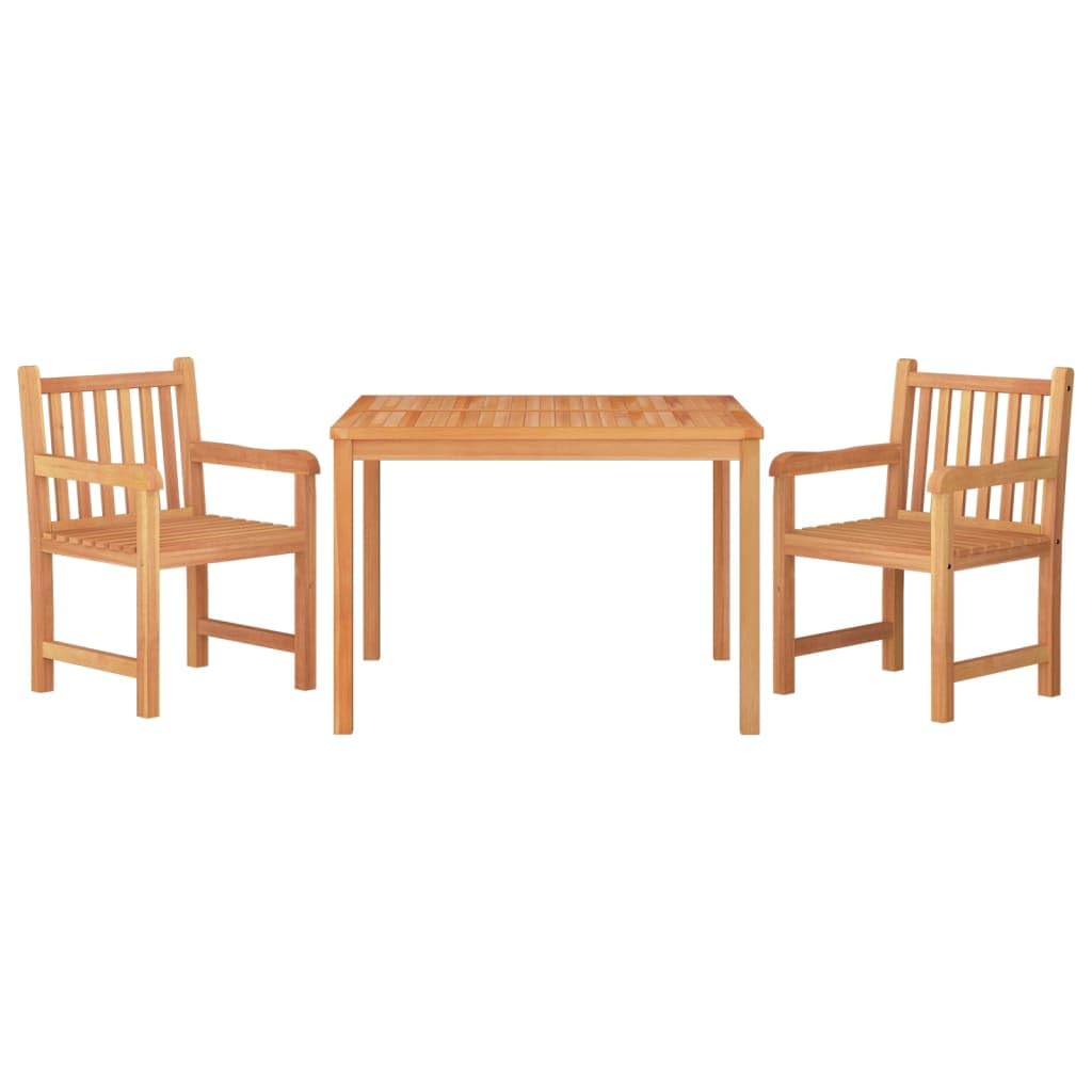 Mobili,Mobili da esterno,Set di mobili da giardino,Set da pranzo da giardino in legno massello di teak da 3 pezzi