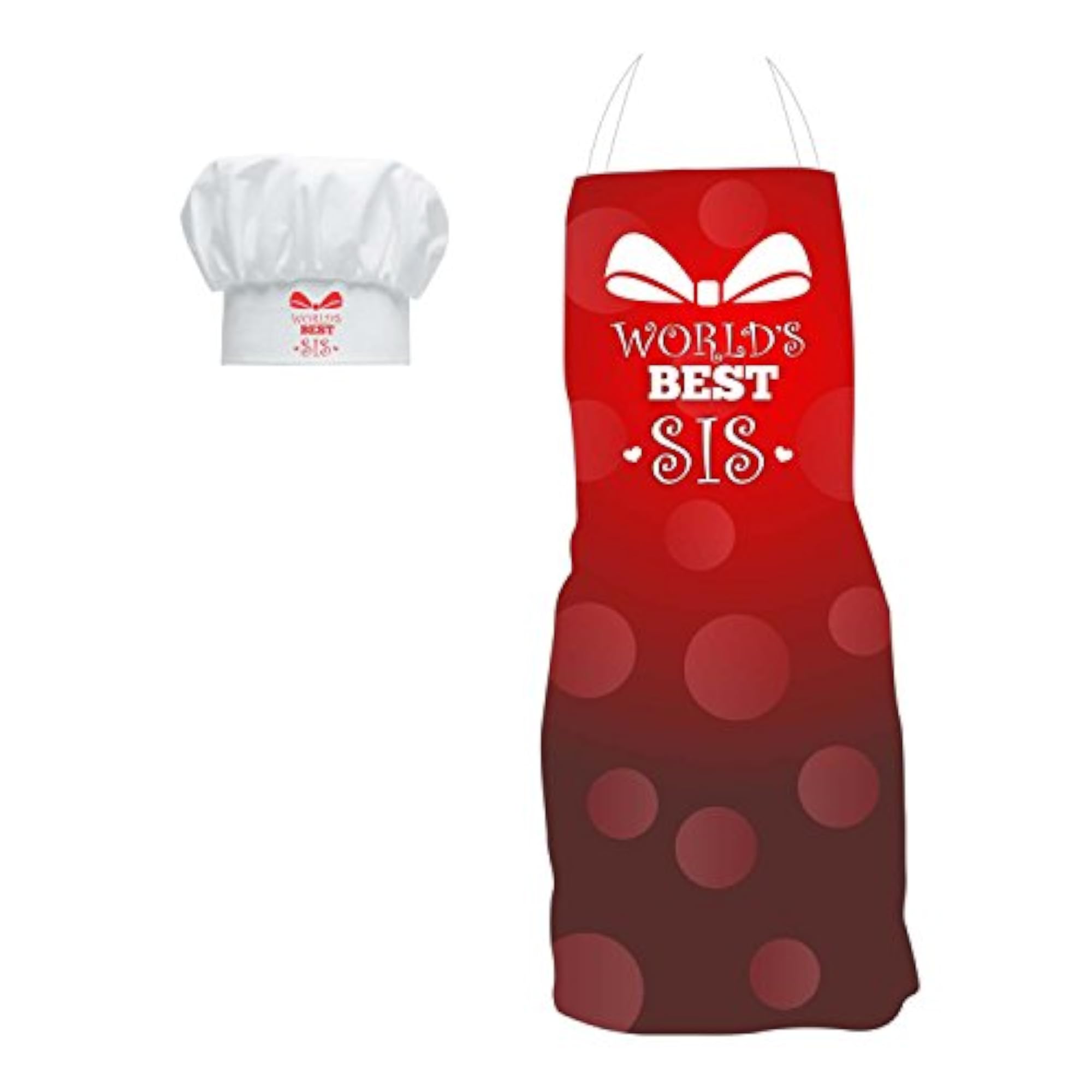 World's Best Sister Apron with Chef Hat, Birthday Gift