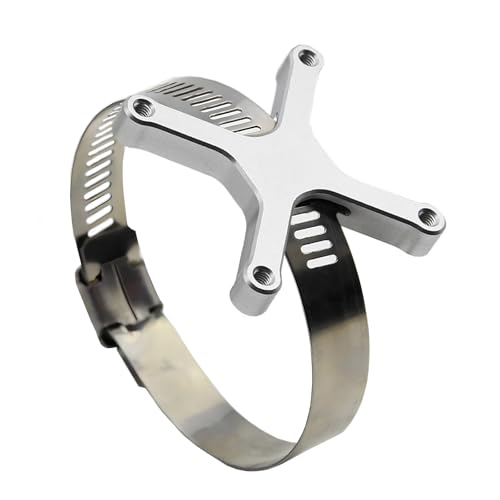 RC Motor Fan Base, Adjustable Diameter of 36-60mm, Suitable for 1/5 1/7 1/10 RC Motor Heat Dissipation Upgrade Components (Silvery)