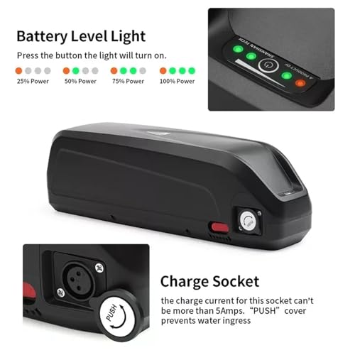 MyNeon bateria de 48V Ebike,bateria elétrica da bicicleta de 48V 10Ah/13Ah/15Ah,com carregador e por