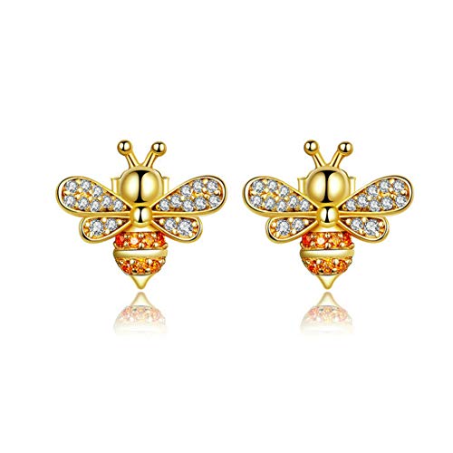Boucles d'oreilles abeille argent pour briller à l'école ou en fête