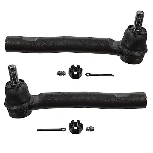 Image of Detroit Axle - AWD 3.5L Front Steering Knuckles & Wheel Hub Bearings Outer Tie Rod Ends Replacement for 2008-2013 Toyota Highlander - 4pc Set