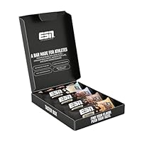 ESN Designer Protein Bar Taster Box, 4 x 45 g Protein Riegel, der ideale Snack mit bis zu 14 g Protein pro Riegel - made in Germany