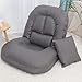 Produktbild OLSKFUH Bodenklappstühle Mit Rückenstütze, 5-Fach Verstellbare Rückenlehne, Bequemer Loungesessel Ohne Armlehnen, Gaming-Sessel Mit Kissen, Zum Lesen, Meditieren, Spielen,/Dark Gray B-One Size