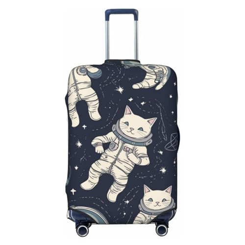 Housse de protection pour bagages extensible noire chat lavable