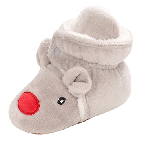 Christmas Fluff𝐲 Boots for Baby Cotton Warm Cotton Shoes Infant Soft Comfortable Warming Home Winter Ankle Sock Shoes