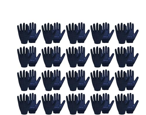 Image of FRONTIER FT605 100% Cotton Knitted Safety Gloves | PVC Dots in Palm for Advanced Grip | Hand Protection with Comfort & Dexterity | Pack of 20