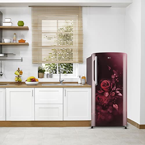 Image of LG 204 L 5 Star Inverter Direct-Cool Single Door Refrigerator (GL-B211HSEZ, Scarlet Euphoria, With Smart Connect & Fast Ice Making)