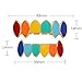 LuReen 14k Gold Rainbow Grillz Vampire Fangs 6 Teeth Top Bottom Set Grills + Extra 2 Molding Bars