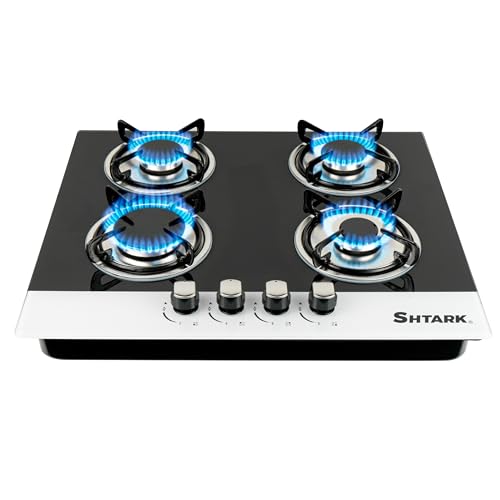 Consejos para Comprar Estufa Acero Inoxidable 4 Quemadores los preferidos por los clientes. 42 Parrilla a Gas Estufa Vidrio Templado Empotrable | Hierro Fundido, Encendido Eléctrico, Perillas Metalicas | Incluye Accesorios | Gas LP y Gas Natural | Acero Inoxidable (4...