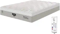 Colchão PLUMATEX Casal Molas Ensacadas Kit Massageador Com Pillow Top Malha Premium, Suporte Firme até 120kg