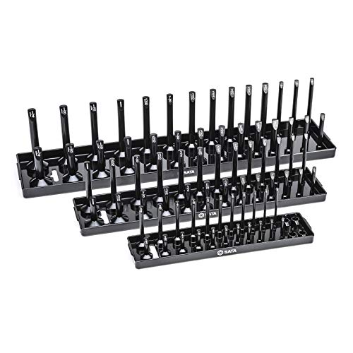 SATA 3pc SAE Socket Tray Set  (Black), ST95400