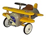 Vendido y Enviado por CAPRILO CAPRILO. Correpasillos Infantil Decorativo de Metal y Madera Avión Biplano Amarillo. Regalos Originales. Juegos. Coleccionable. Detalles para Navidad y Reyes.