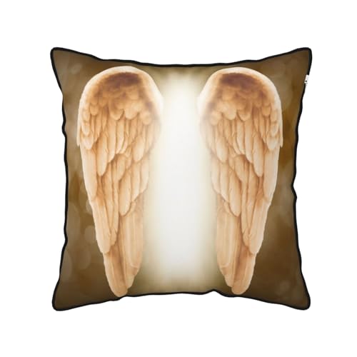 WSHFFILO Angel Wing printed Velvet Throw Pillow Covers Velvet pillowcase Cushion Cover
