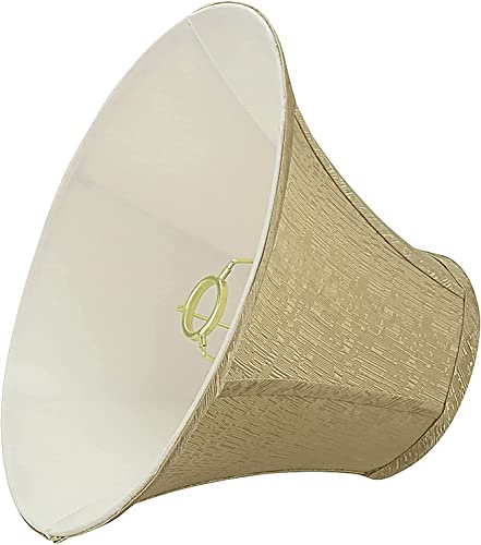 Image of Aspen Creative 58003A, Bell Uno Lamp Shade in Light Gold, 6 inch Top x 13 inch Bottom x 9 inch Slant Height, Slip UNO 33mm