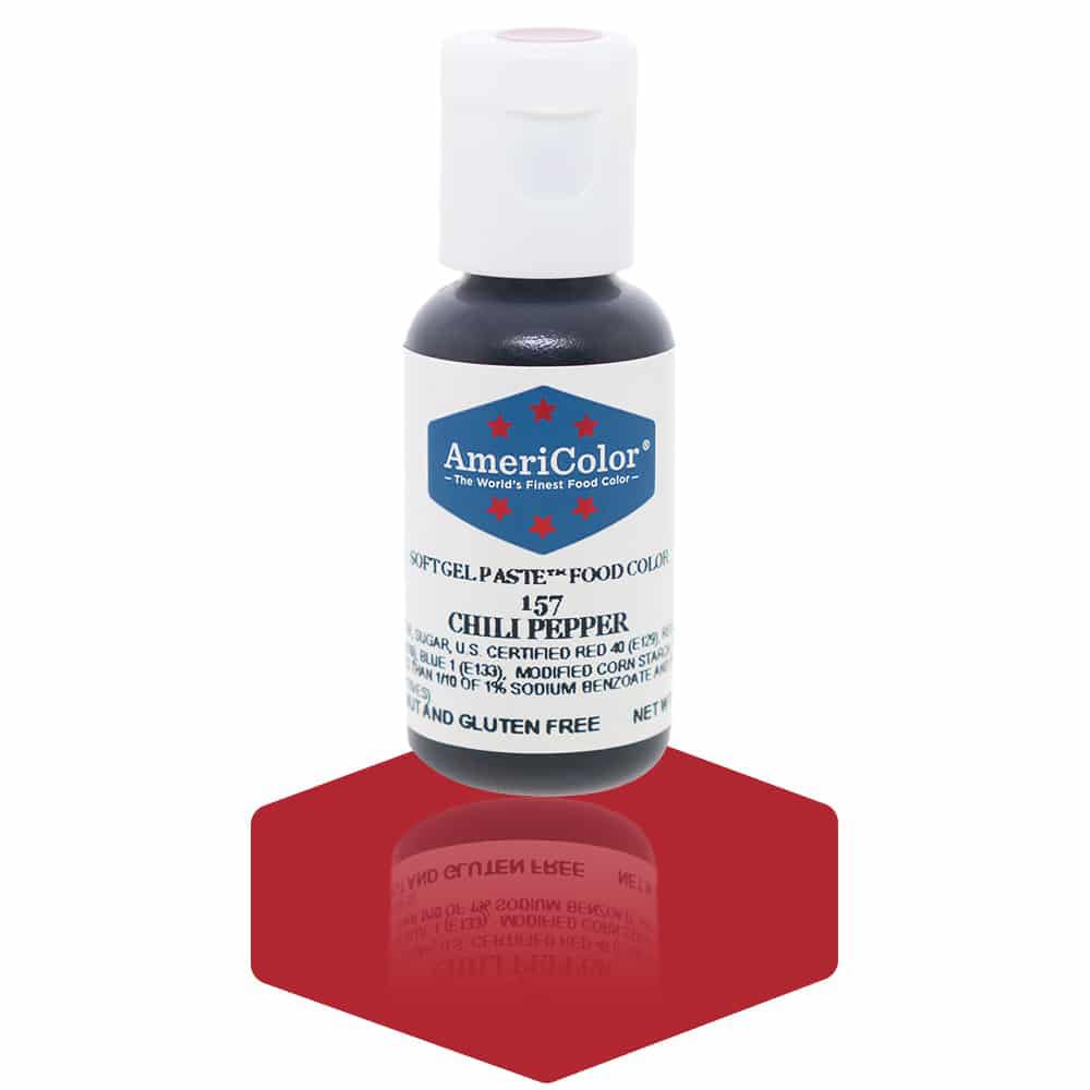 AmeriColor Soft Gel Paste Food Color, Chili Pepper, 0.75 Ounce Bottle