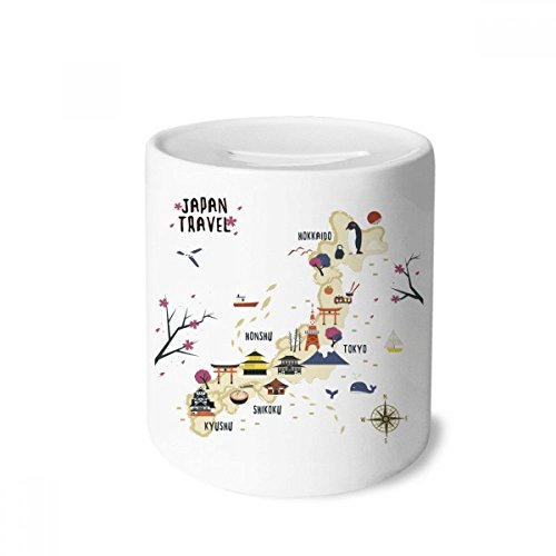 Tirelire japonaise en céramique DIYthinker pour adultes et enfants - Hauteur 9 cm