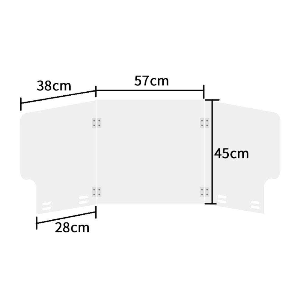 NANANA Transparente con Bases Muy Robustas, Mampara de Protección en Metacrilato, Pantallas Protectoras de Metacrilato en Diferentes Medidas, Separadores de Mostrador,57x33x45cm