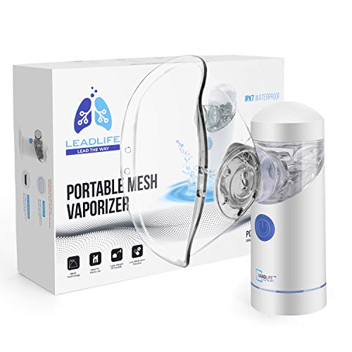 Portable Vaporizer Machine, Self-Cleaning Function, Built-in Rechargeable Battery, Liquid Sensor, Auto Switch-Off, Water-Proof Design, Handhold Mesh Atomizer(Unlimited ONE Year Warranty Included)