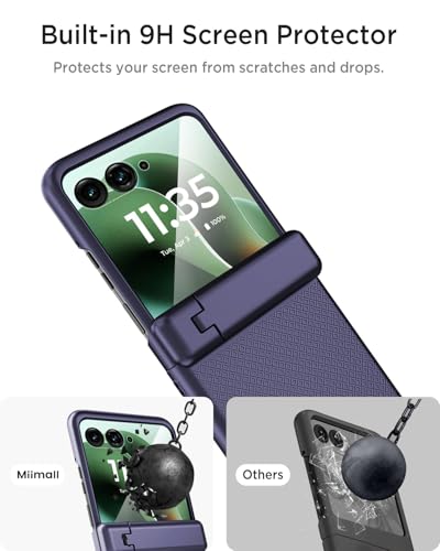 Coque Motorola Razr 60 avec protection charnière et support rigide bleu - Miimall - 4